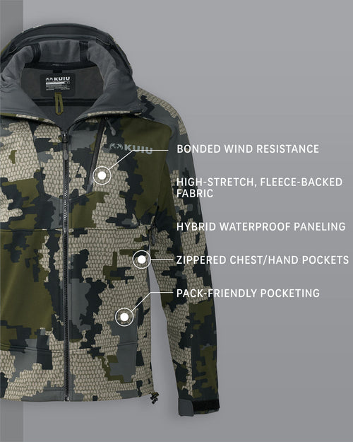 Axis Hybrid Hooded Jacket | Verde